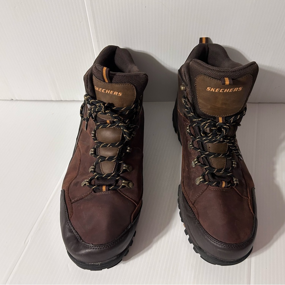Skechers SN 65529 EWW leather traven hiking boots waterproof men size 16 - Picture 4 of 10